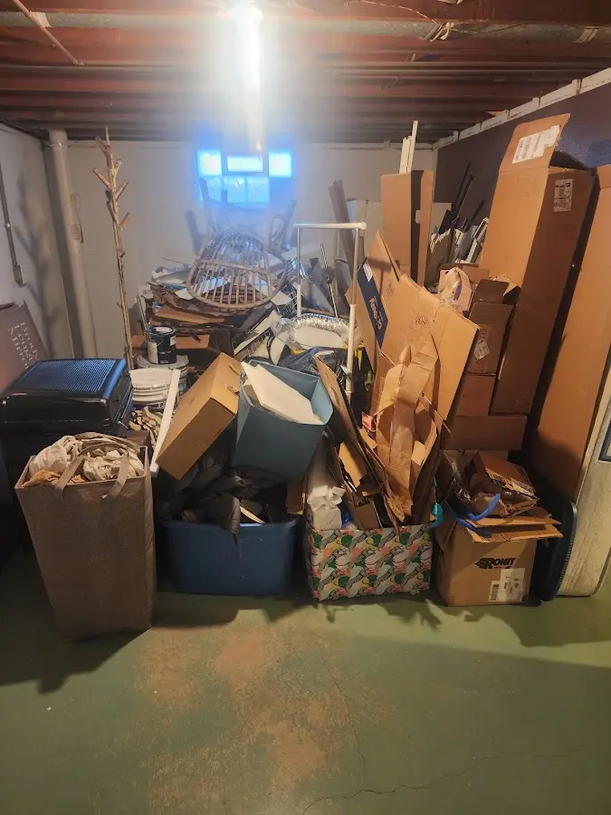 Roll-off dumpster container at job site for Roll Off Dumpster Rental in Westmont